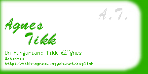 agnes tikk business card